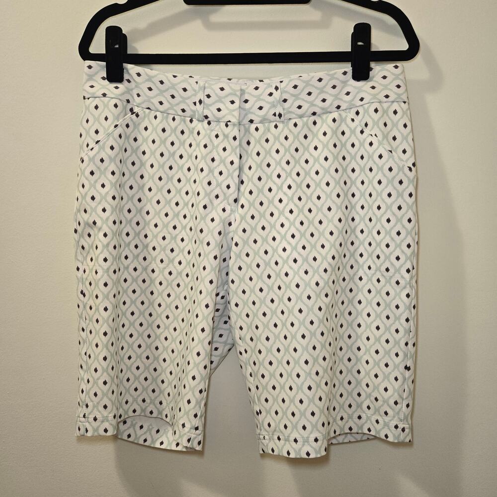 Peter Millar Wicking Performance Golf Polyester‎ Stretch Bermuda Shorts Size 10